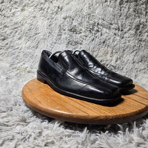 Stacy Adams Mens Size 10M Dress Shoes Black Leather Slip On Loafer 24199-01
